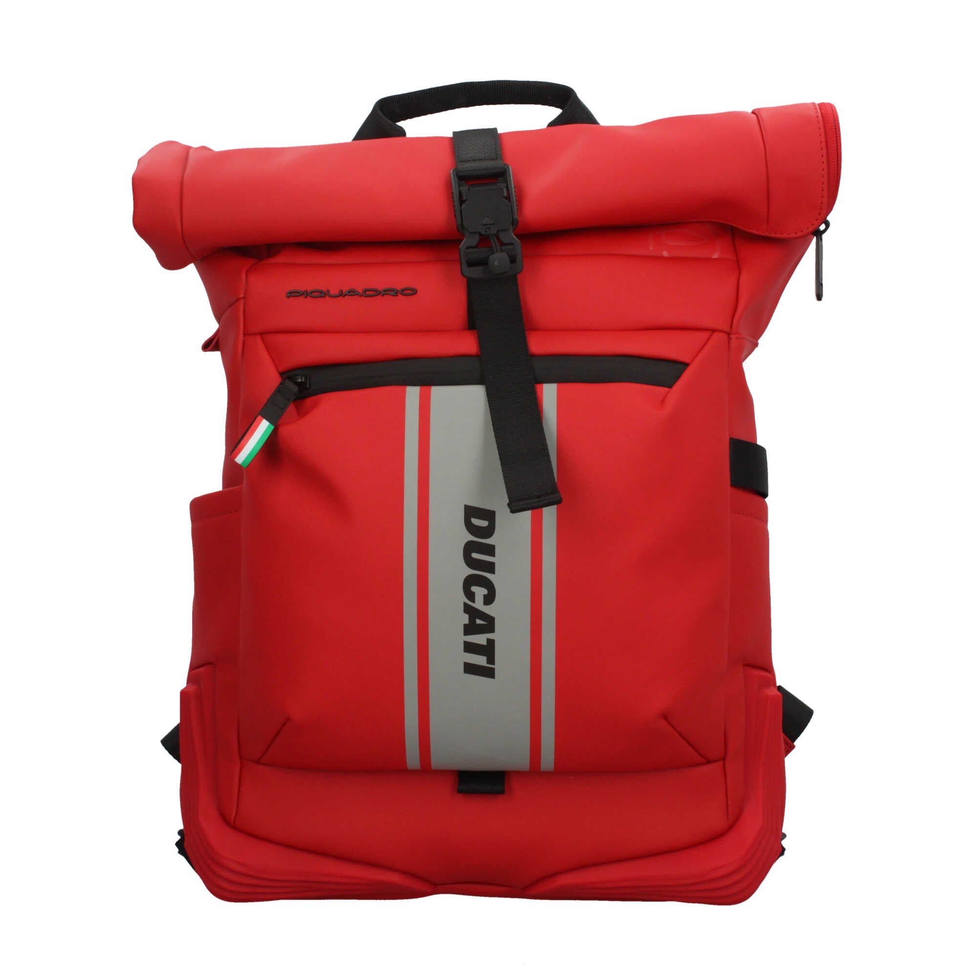 Zaino roll-top Piquadro Ducati in tessuto gommato impermeabile