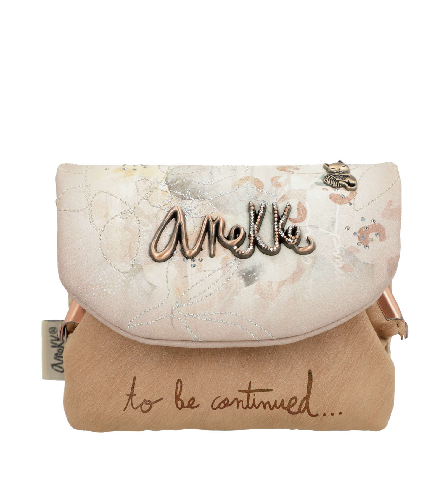 Portamonete Anekke compatto ed elegante con chiusura a patta Beige TU | Giò Fashion