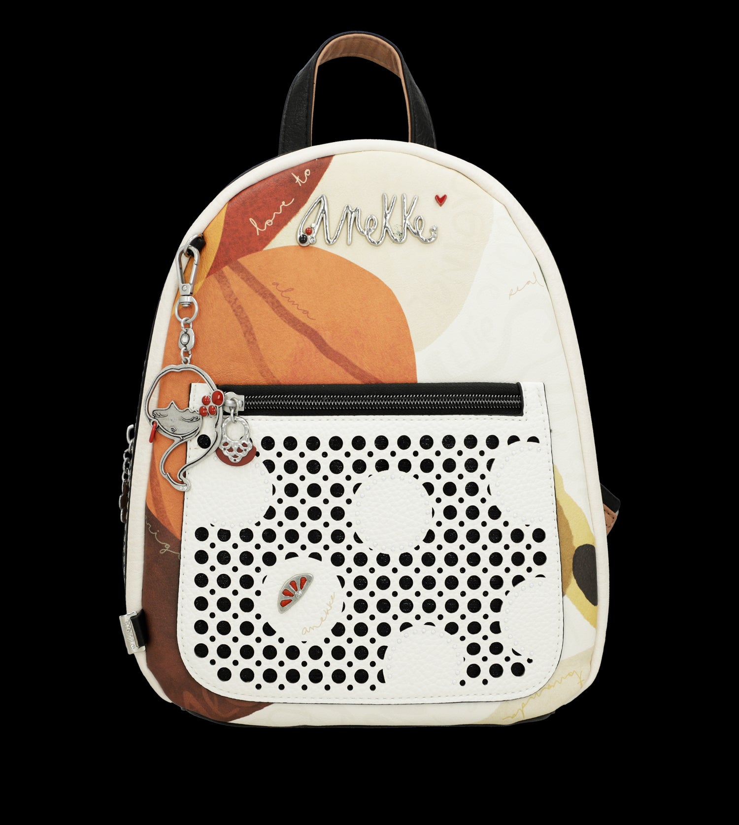 Zaino Anekke compatto con tasca traforata e charm decorativo