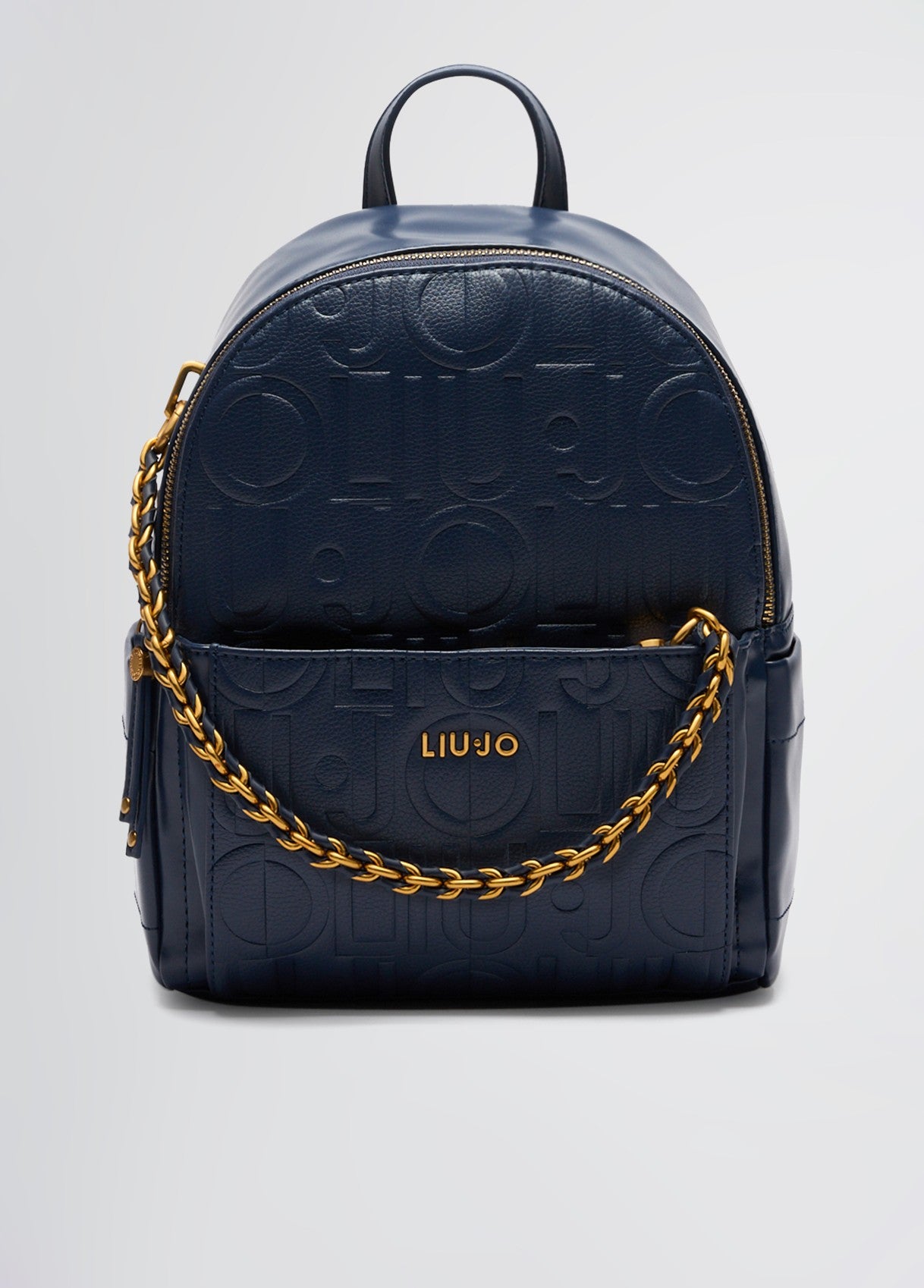 Zaino Donna Liu Jo con Logo in Rilievo e Catena Decorativa BLU TU | Giò Fashion