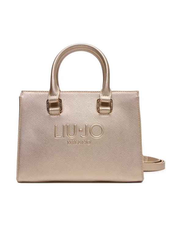 Borsa a mano Liu Jo con logo Milano e tracolla removibile