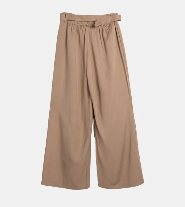 Pantalone palazzo Anekke con cintura e vestibilità ampia Beige S/M | Giò Fashion