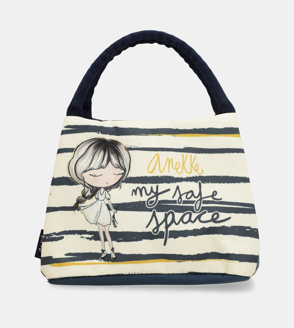 Borsa Anekke a mano con stampa elegante e dettagli curati Blu TU | Giò Fashion
