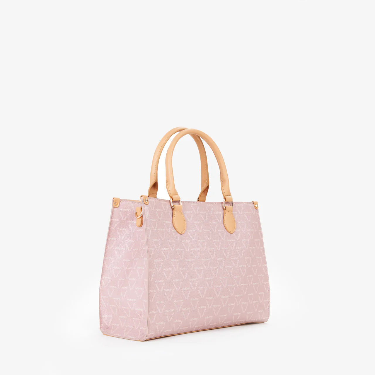 Borsa a mano Valentino con stampa monogram e doppio manico Beige TU | Giò Fashion