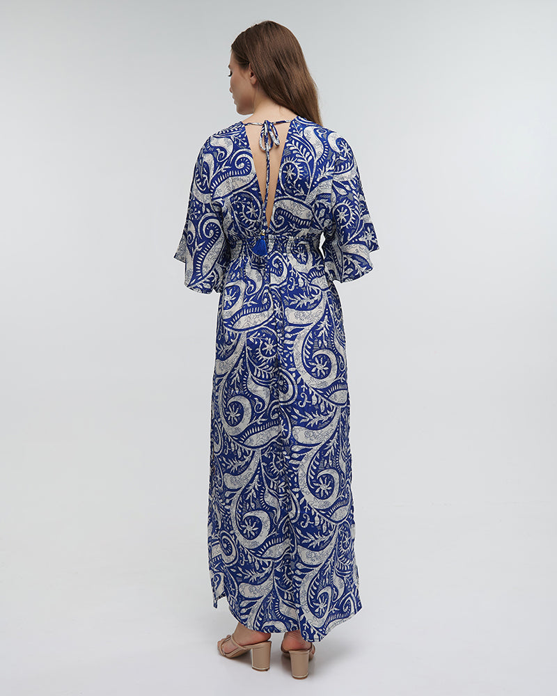 Ble Resort Collection Abito Lungo con Stampa a Maniche 3/4