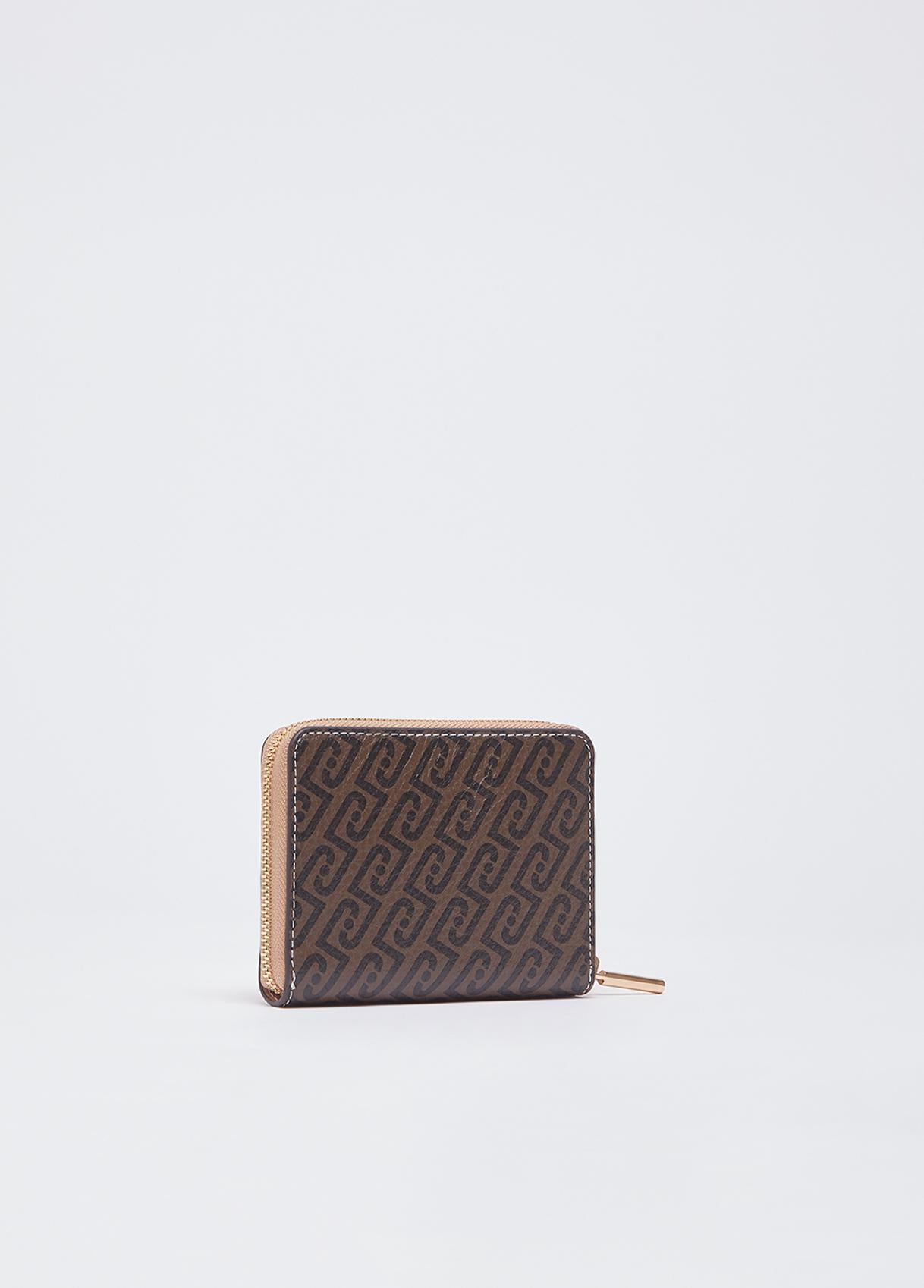 Portafoglio Liu Jo con Stampa Monogram e Chiusura Zip Testa di moro cipria TU | Giò Fashion