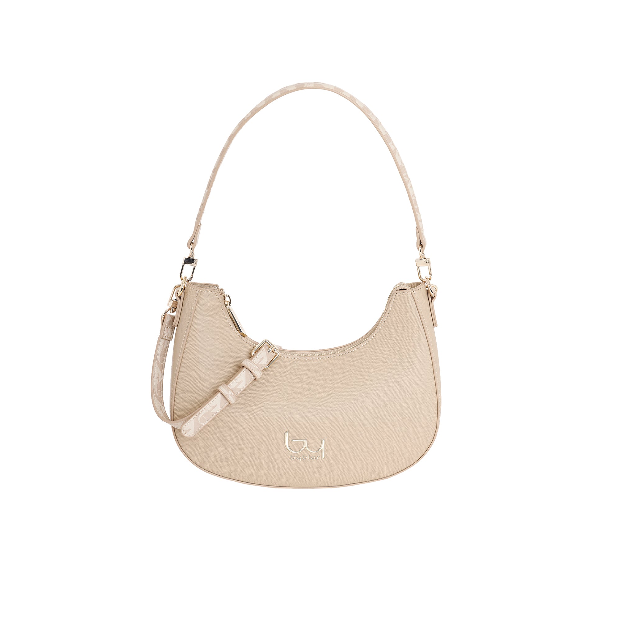 Borsa a spalla Byblos donna compatta con tracolla removibile e design moderno Beige TU | Giò Fashion