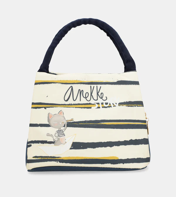 Borsa Anekke a mano con stampa elegante e dettagli curati Blu TU | Giò Fashion