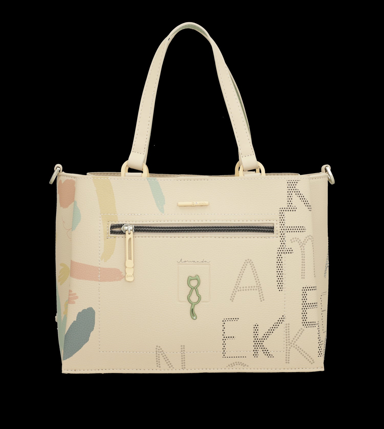 Borsa Anekke a mano con trafori e tracolla rimovibile
