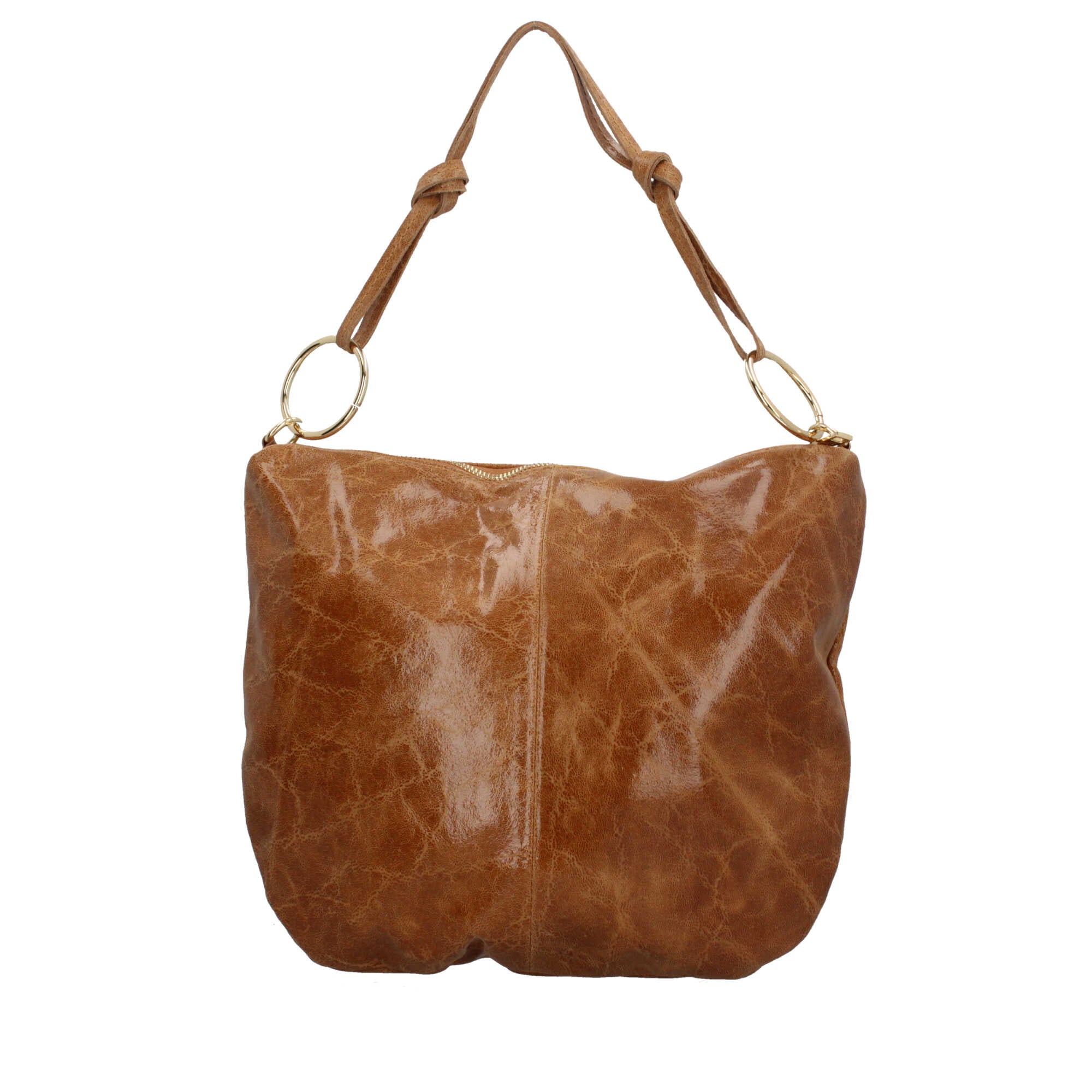 Borsa a spalla in pelle effetto vintage