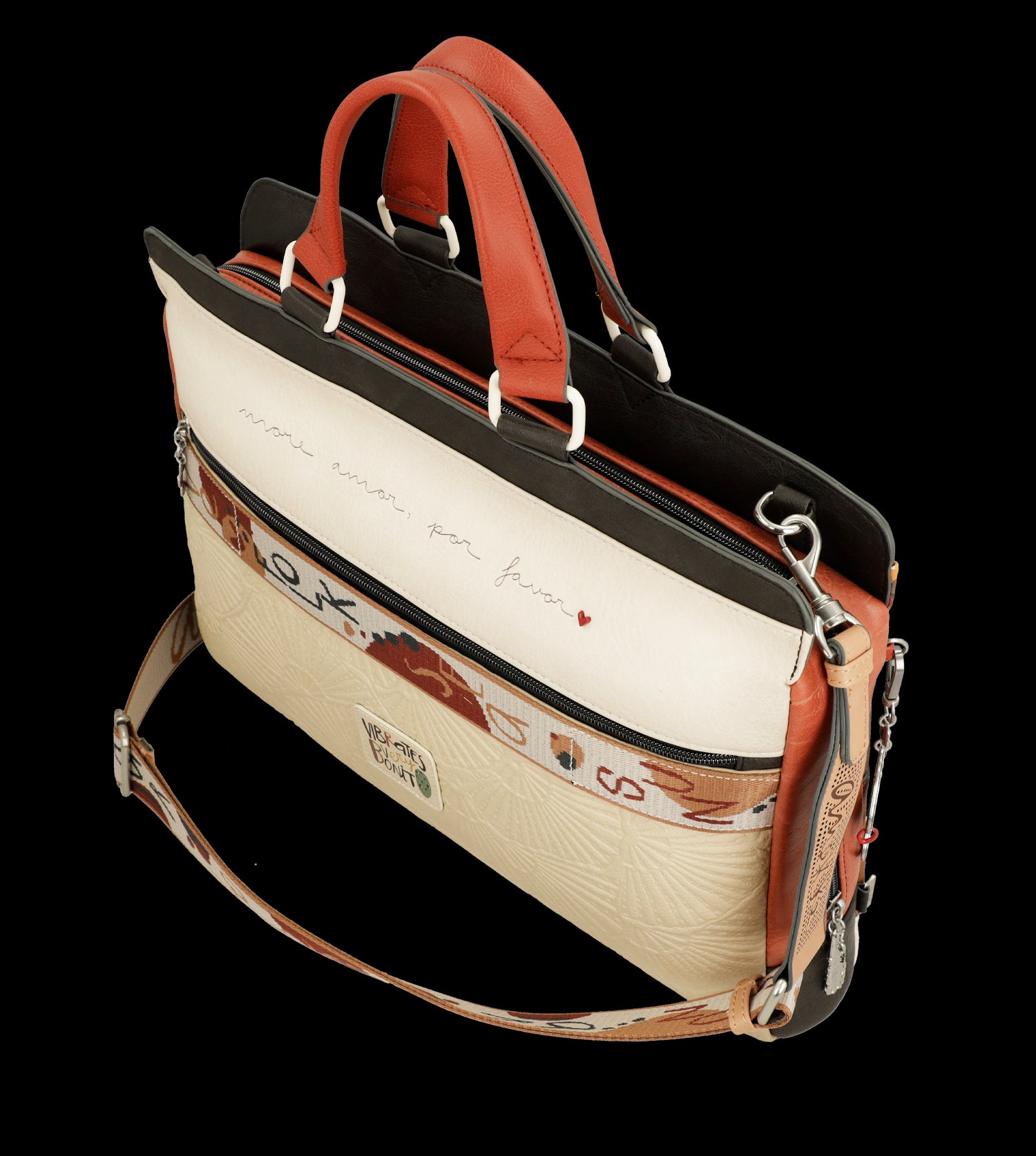 Cartella porta PC Anekke con design artistico e tracolla regolabile