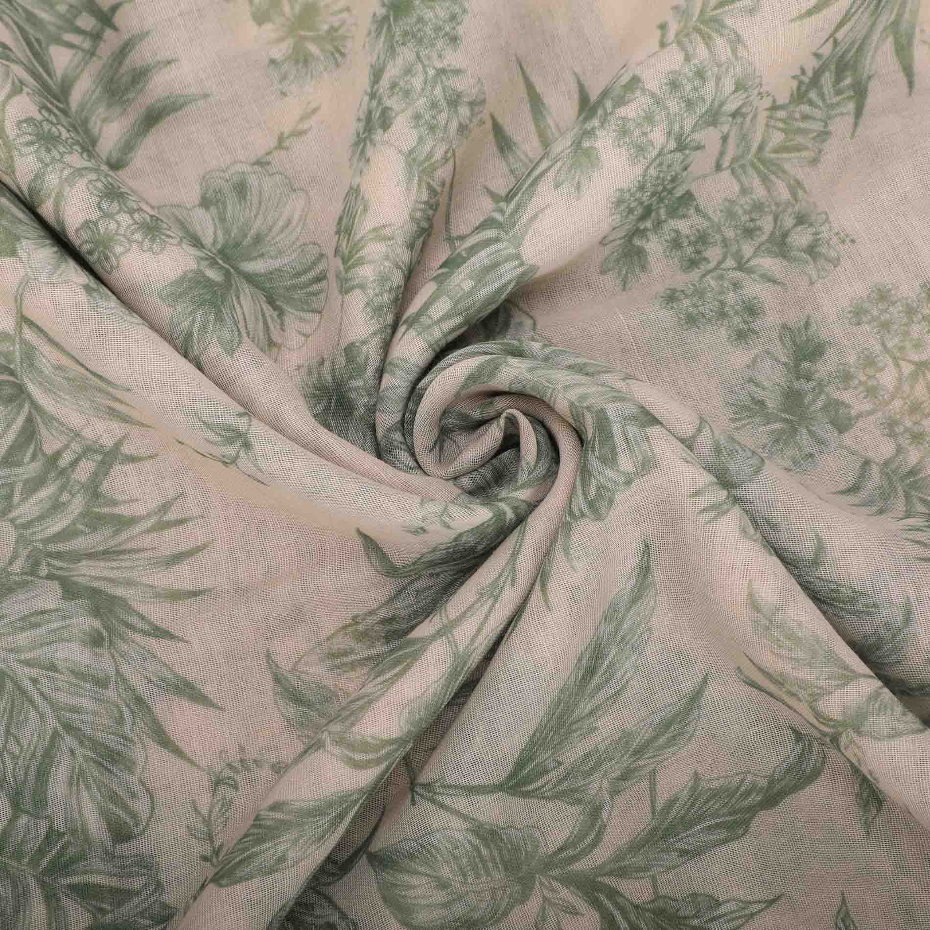Mimi Mua foulard fantasia Toile de Jouy 180x80 cm
