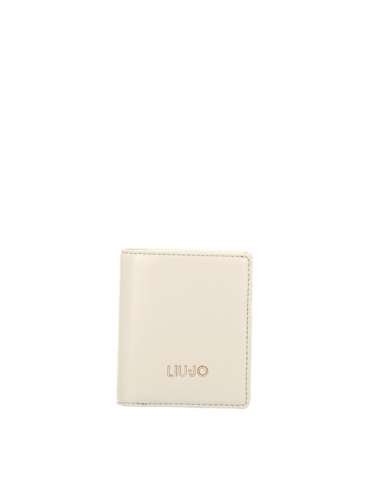 Portafoglio Compatto Donna Liu Jo con Logo Frontale Beige TU | Giò Fashion