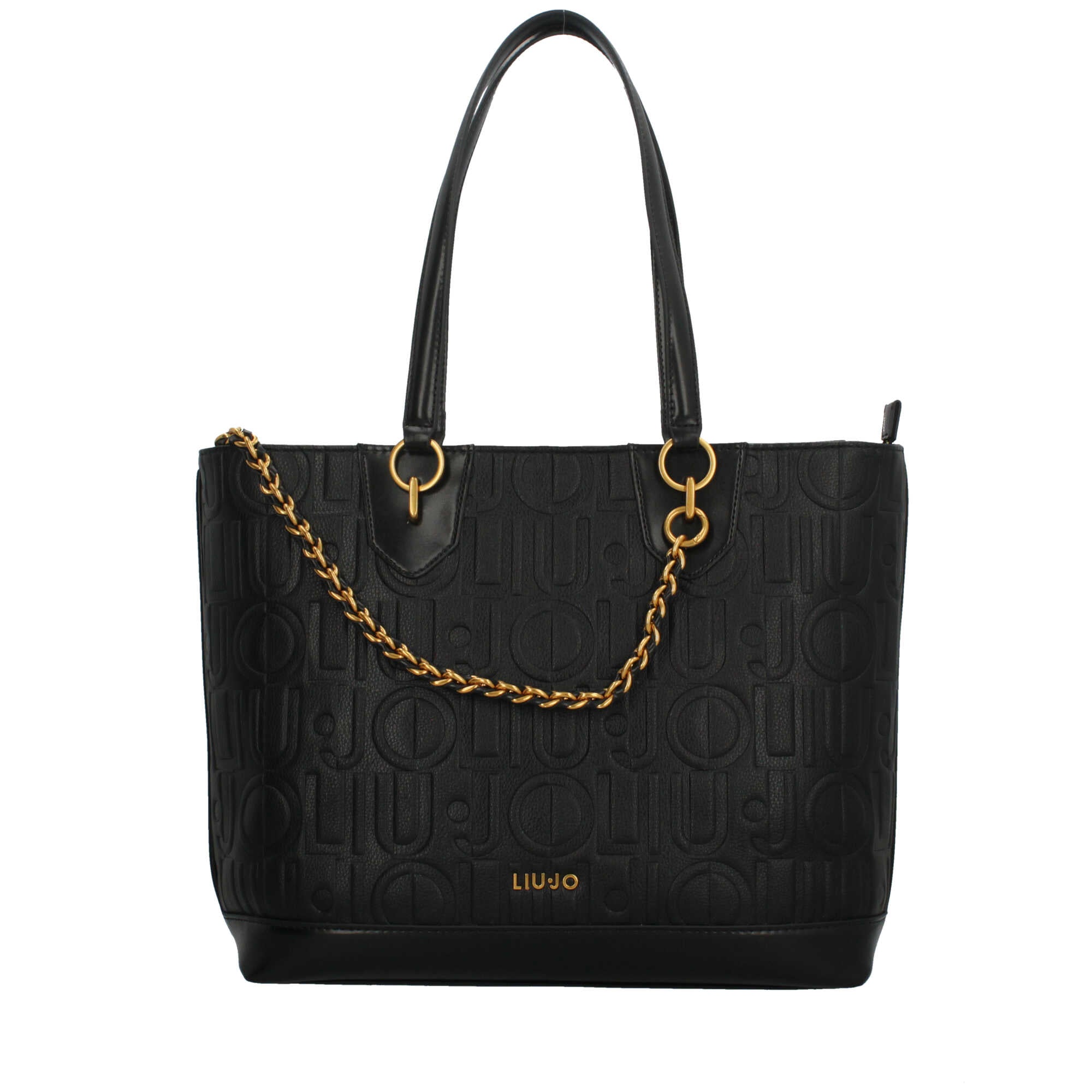 Borsa Shopper Donna Liu Jo con Logo in Rilievo e Catena Decorativa