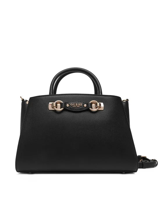 Borsa a mano Guess elegante con doppio manico e tracolla NERO TU | Giò Fashion