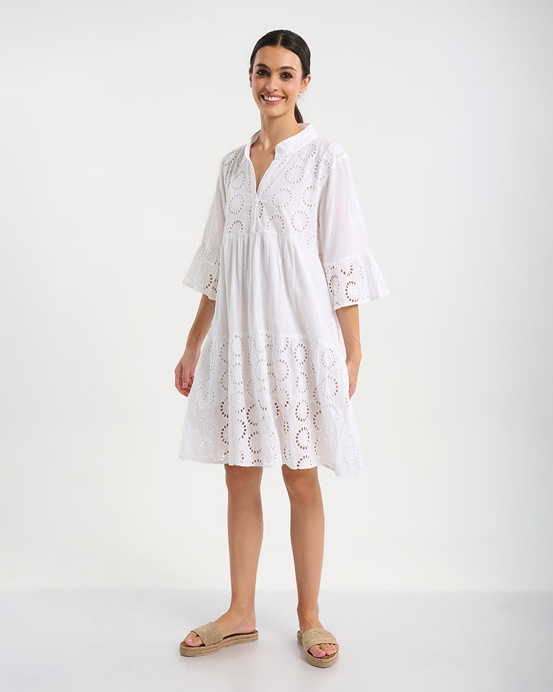Ble Resort Collection Abito con Ricamato con Fiori