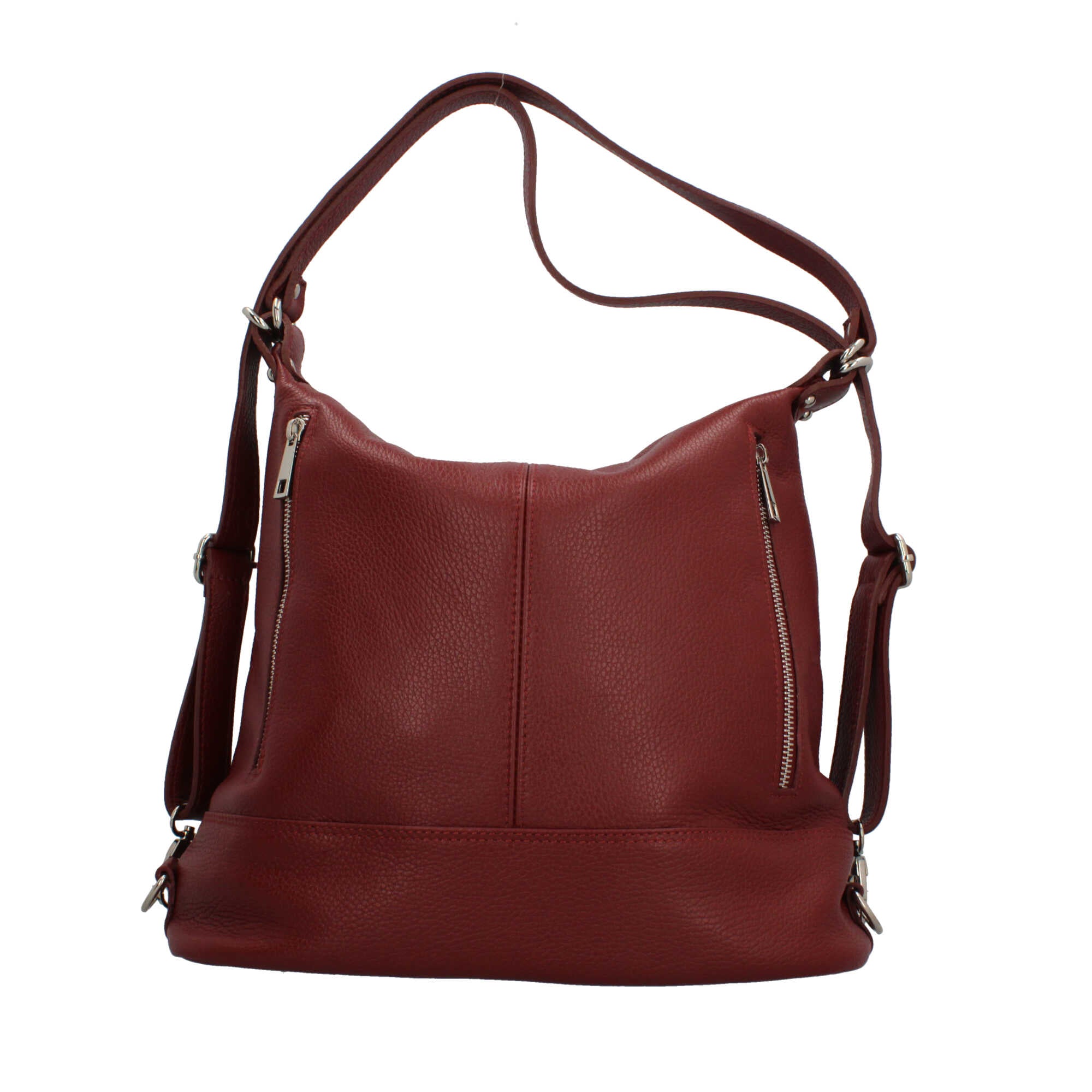 Borsa zaino Made in Italy con tasche frontali e tracolla regolabile