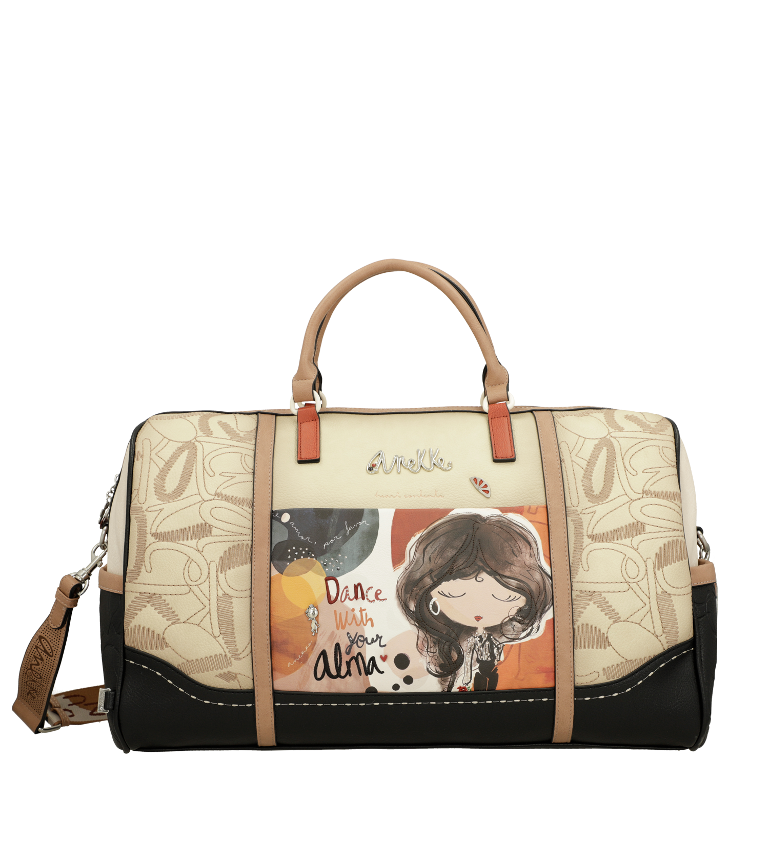 Borsone da viaggio Anekke spazioso e raffinato per ogni occasione Beige TU | Giò Fashion