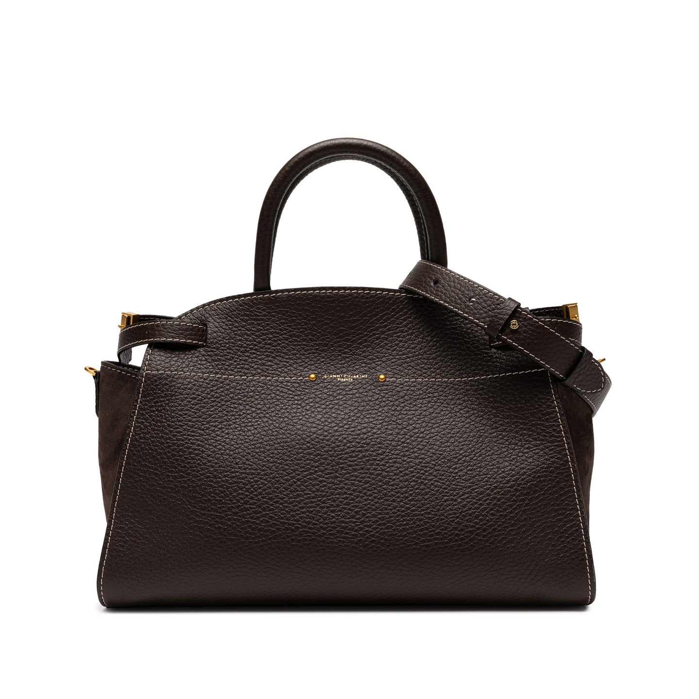 Borsa a mano Gianni Chiarini in pelle martellata con tracolla Marrone TU | Giò Fashion