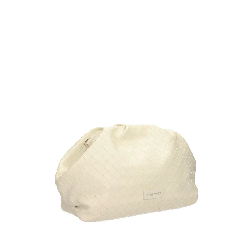 Pochette Vivienne D donna con catena design elegante trapuntato moderno Bianco TU | Giò Fashion