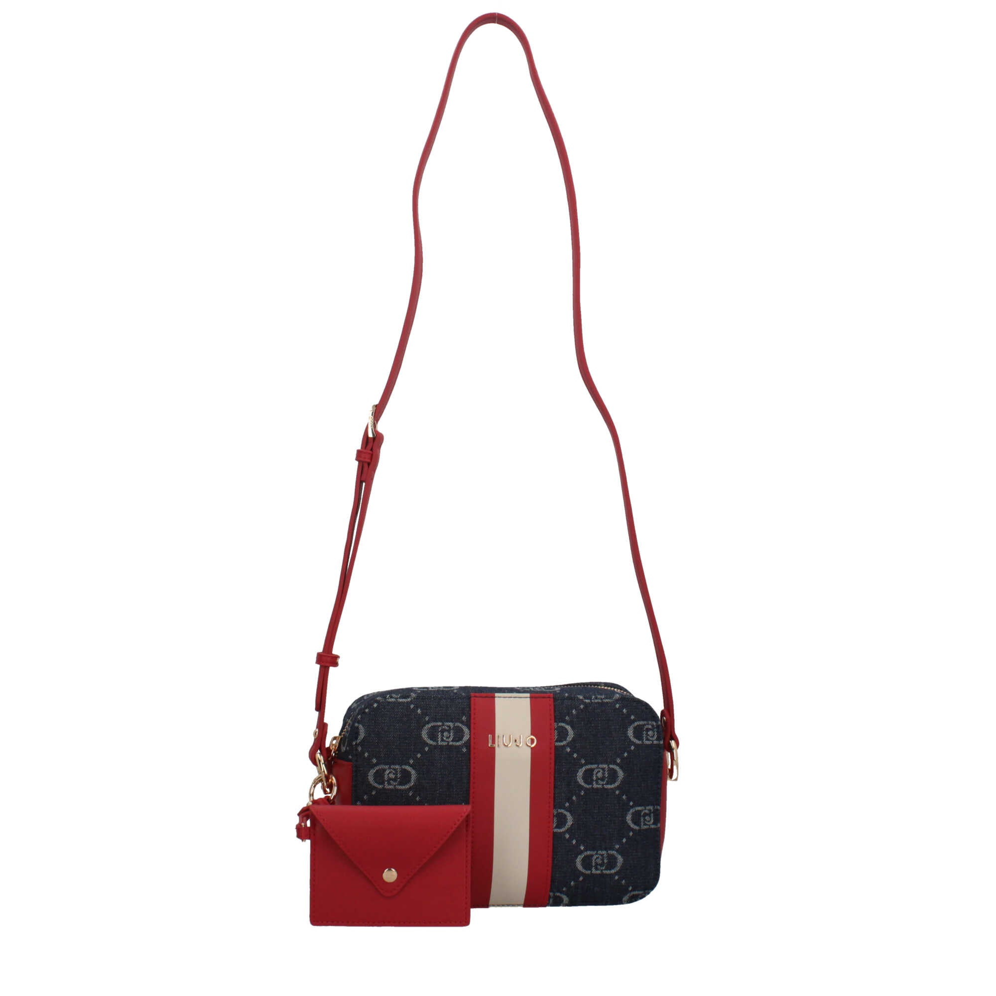 Borsa a Tracolla Donna Liu Jo in Tessuto Monogram con Pochette Blu TU | Giò Fashion