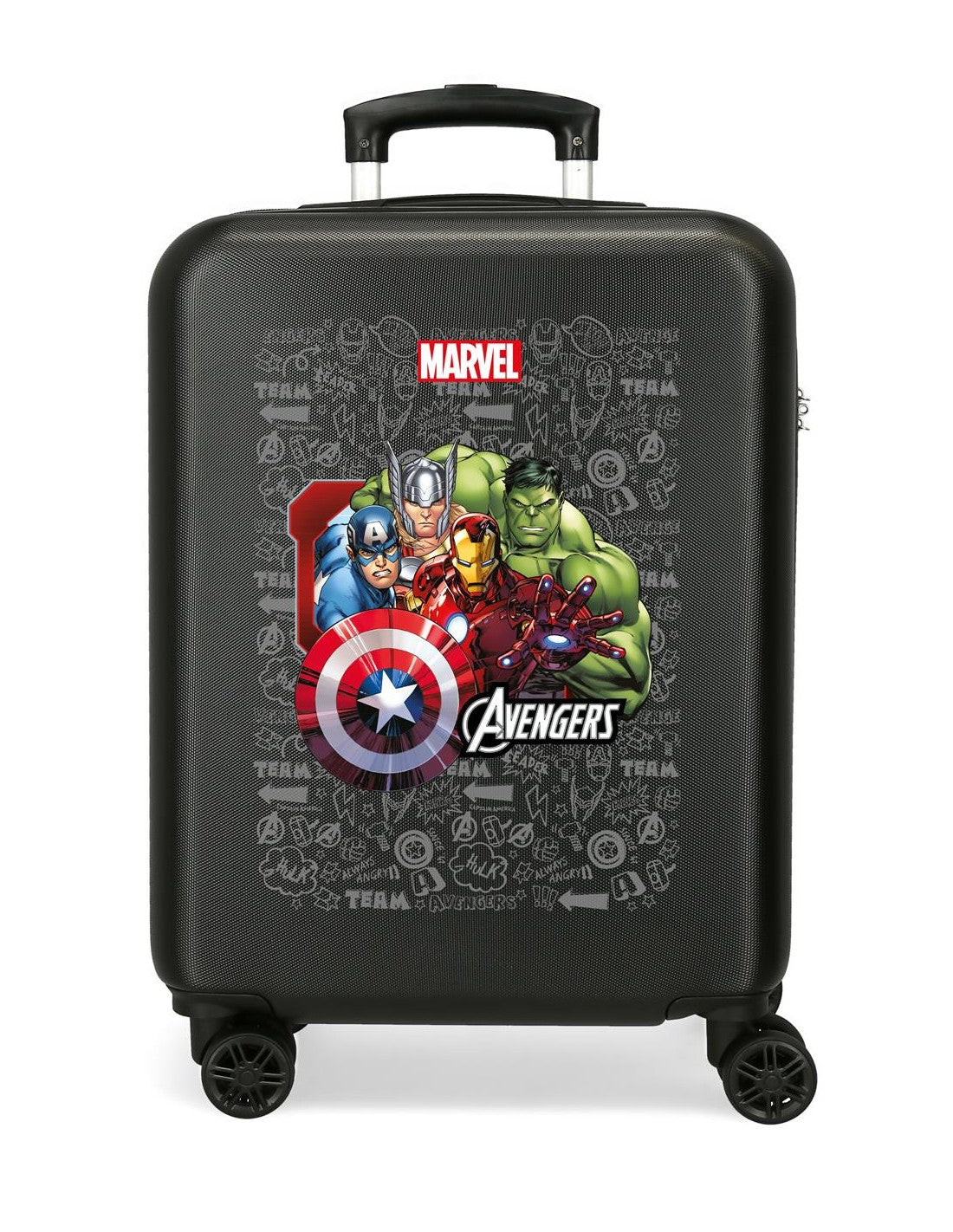 Marvel Avengers Trolley Cabina 55 cm Valigia Rigida in ABS 42 Litri