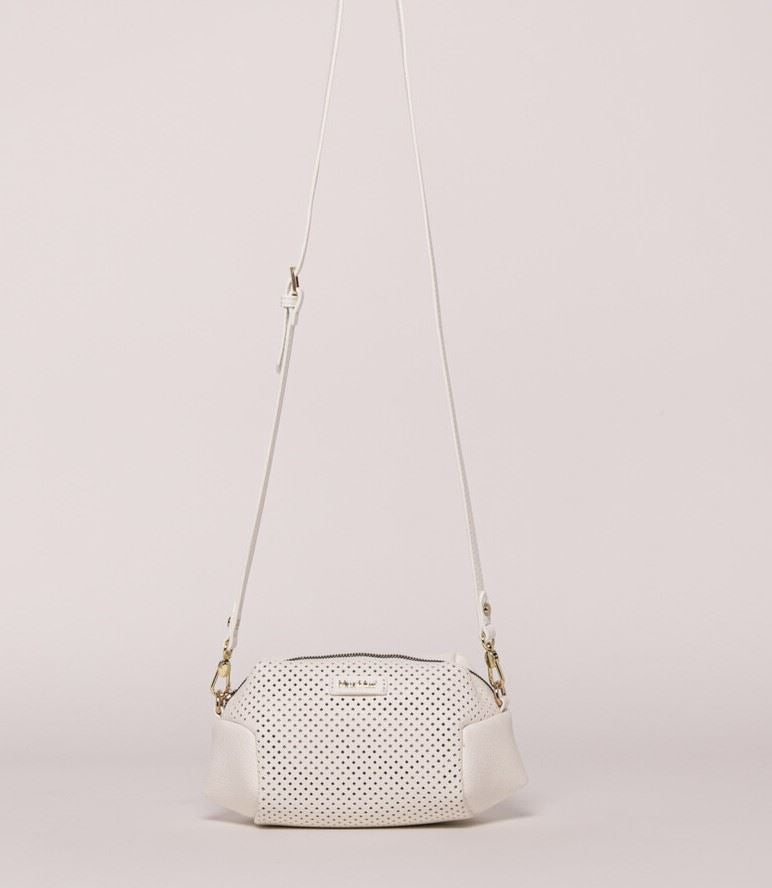 Borsa a tracolla Liu Jo compatta con dettagli traforati Bianco TU | Giò Fashion