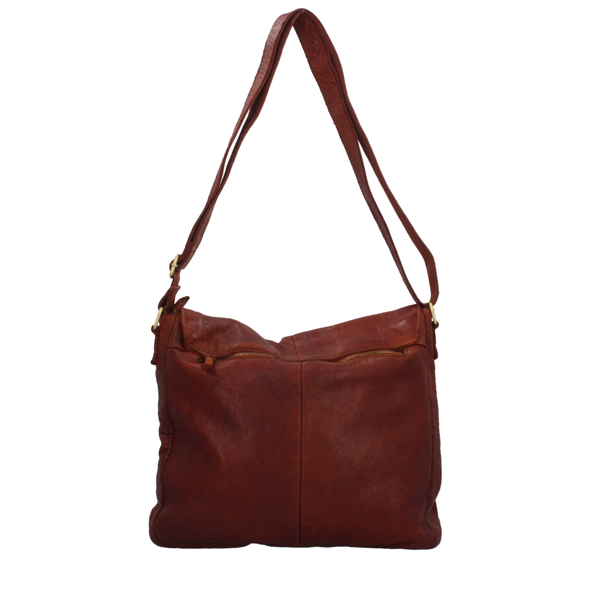 Borsa Made in Italy in vera pelle con tracolla regolabile