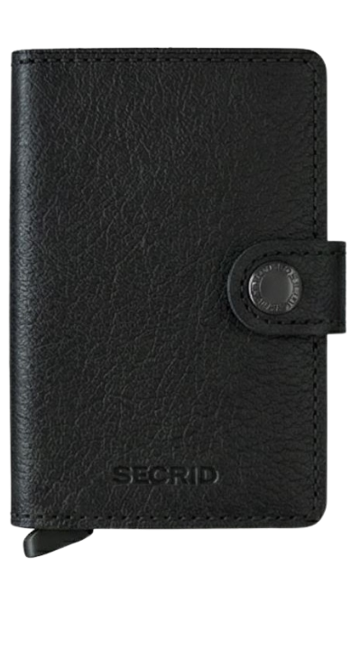 Portafoglio Secrid Miniwallet in pelle con protezione RFID e chiusura a bottone Nero TU | Giò Fashion