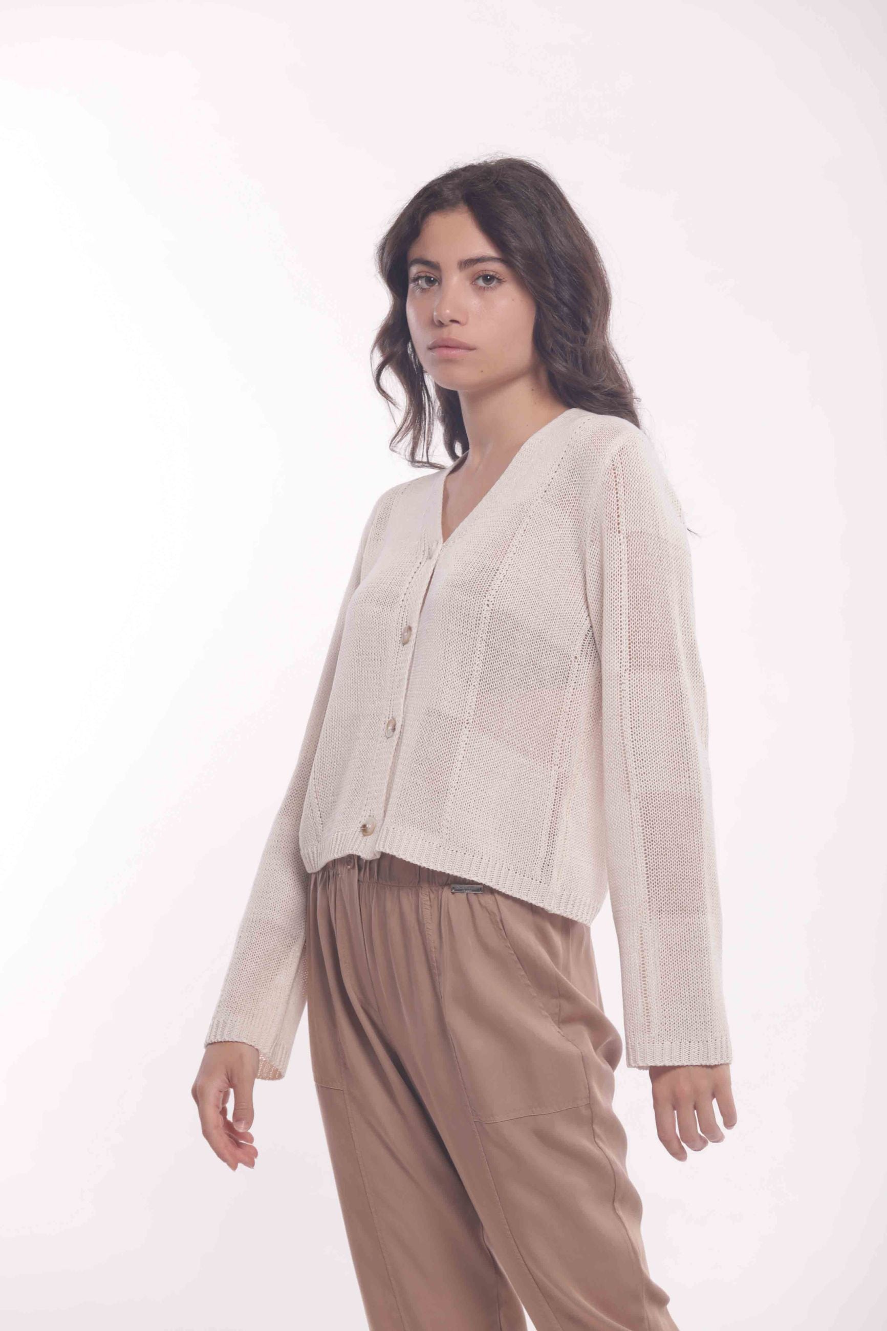 Cardigan Geometrico in Maglia Leggera Mimi Mua