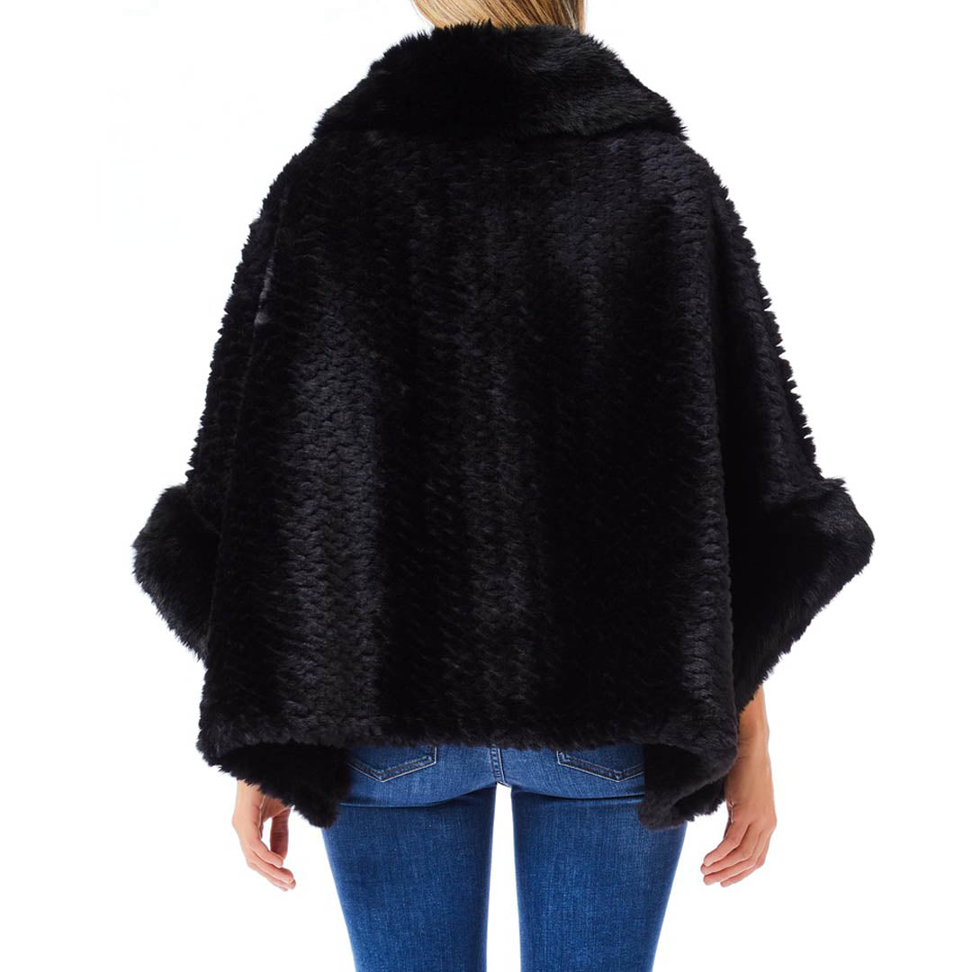 Mantella Liu Jo effetto pelliccia Nero TU | Giò Fashion