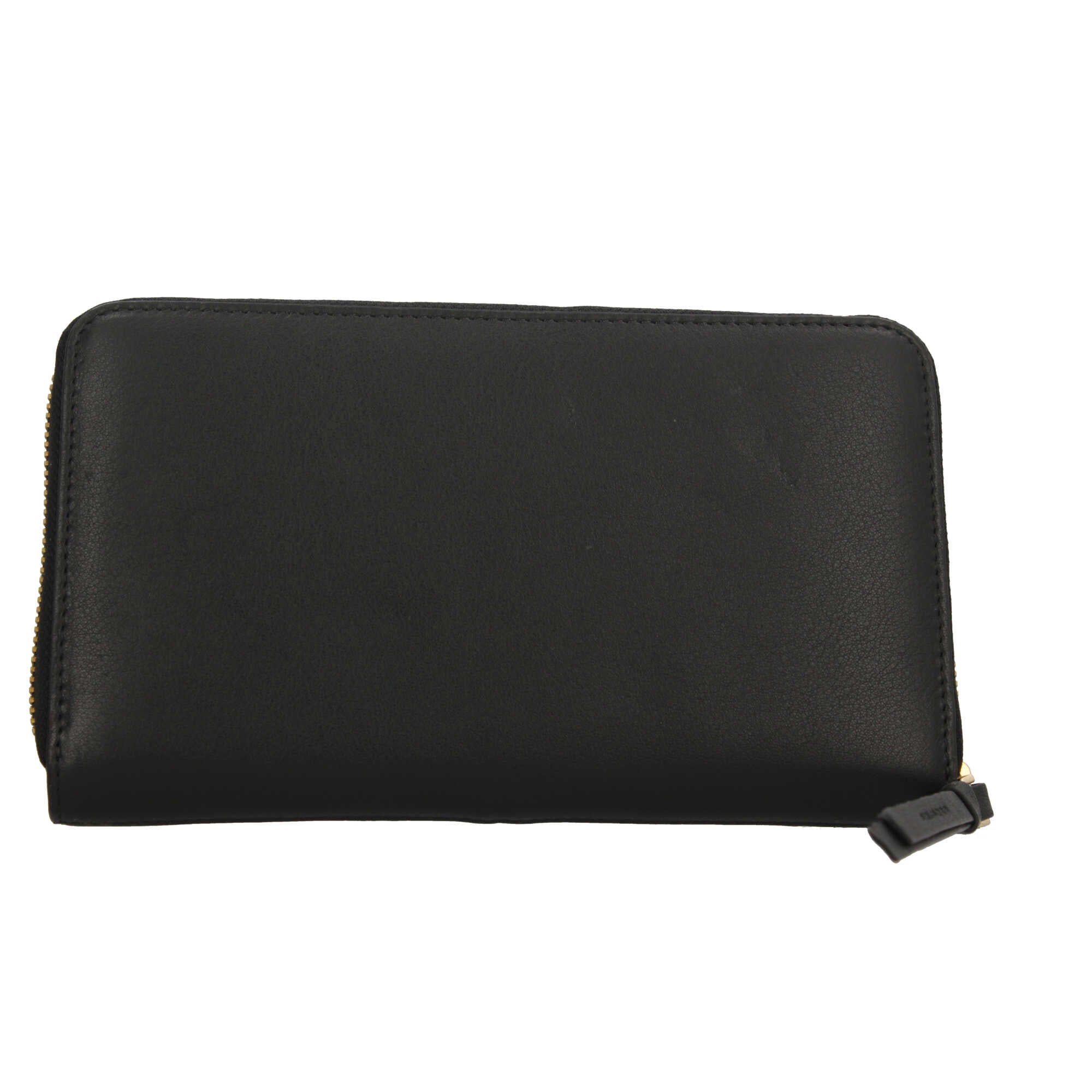 Portafoglio Piquadro grande in pelle con zip e protezione RFID