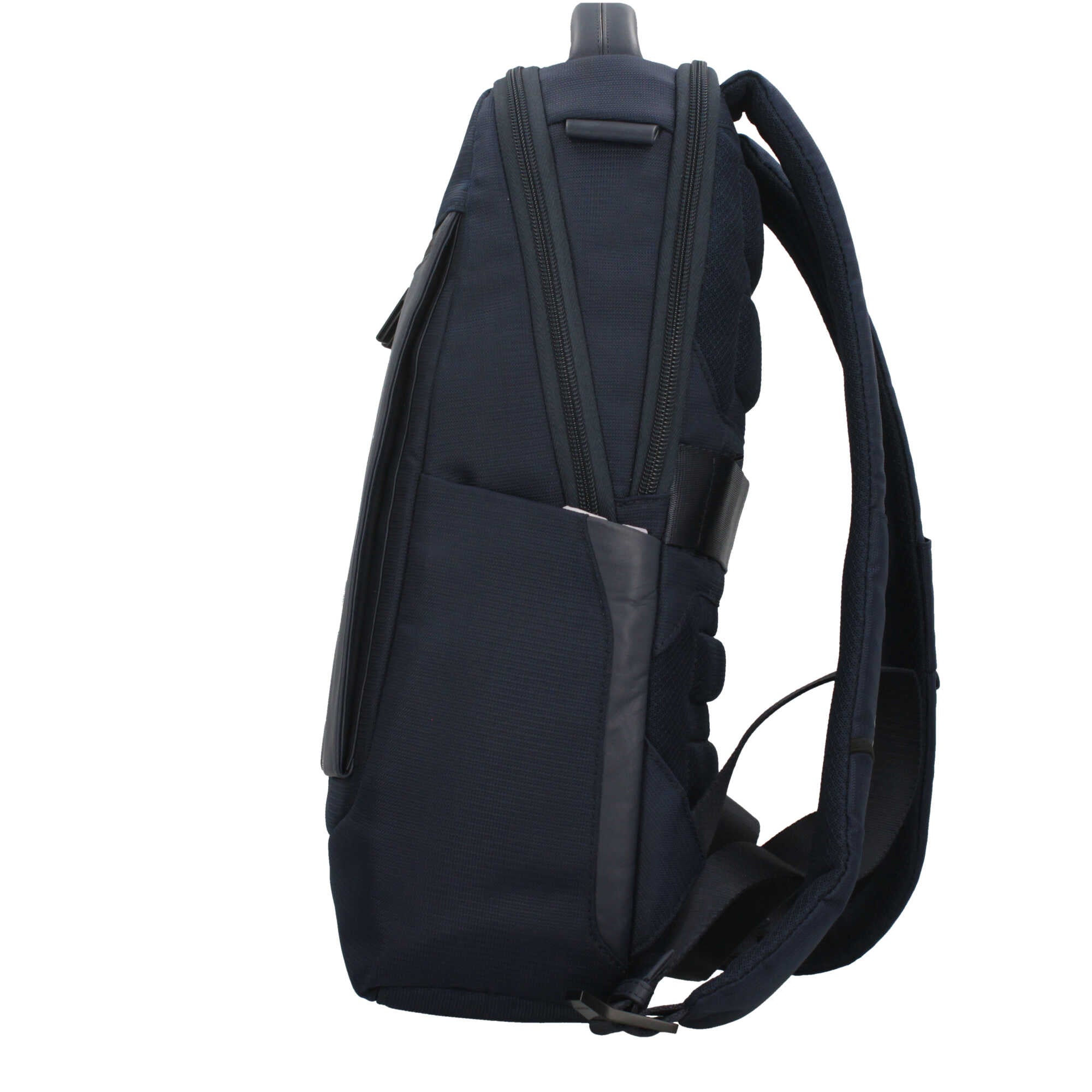 Piquadro zaino per laptop 14" in tessuto riciclato con protezione RFID e tasche smart