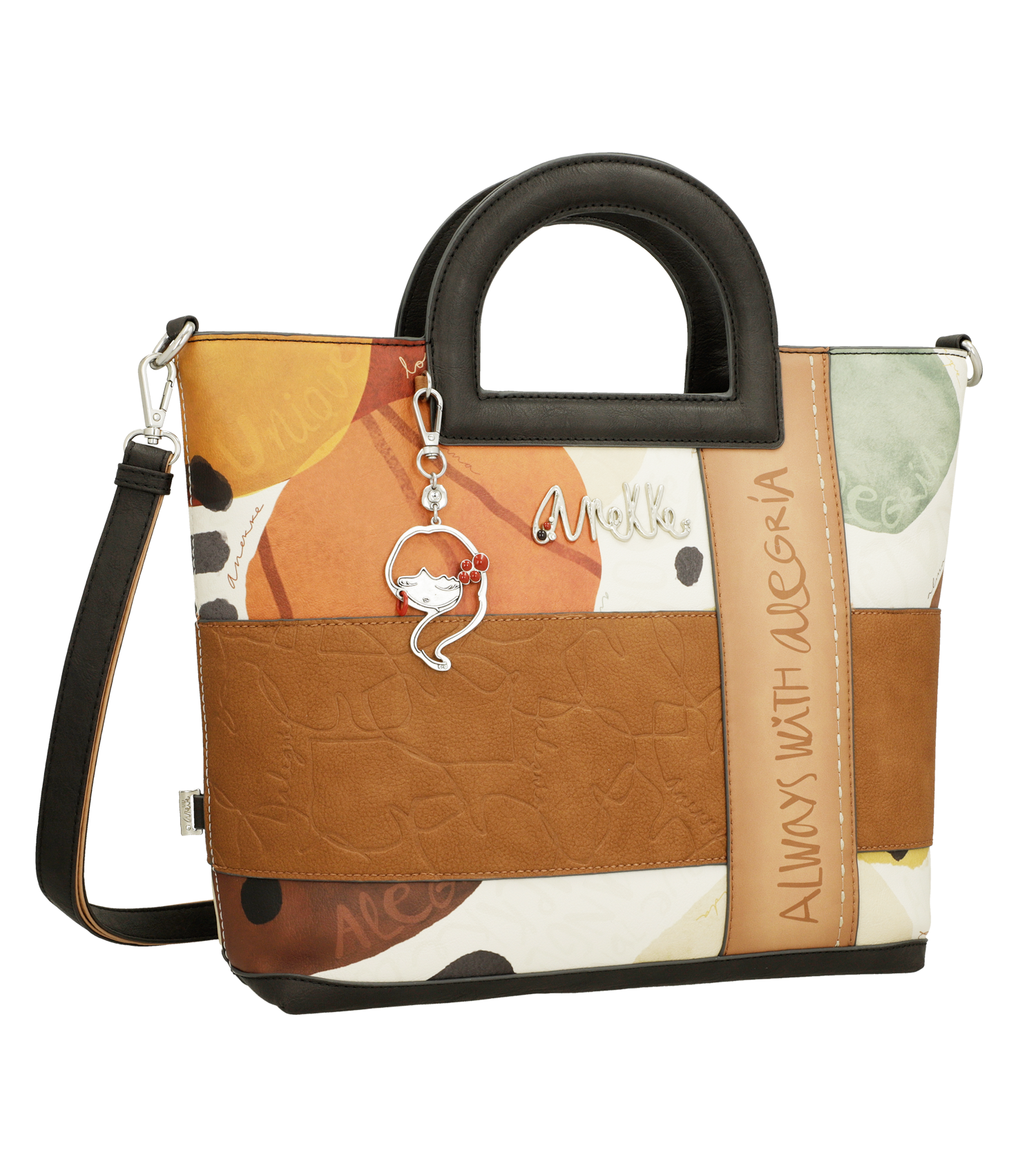 Borsa Anekke con manico rigido e tracolla removibile Arancione TU | Giò Fashion