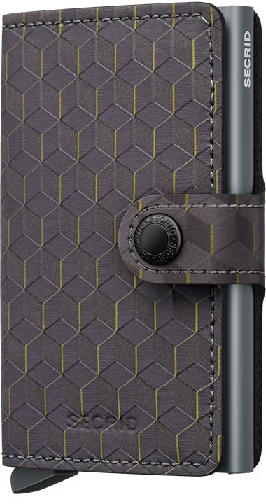Portafoglio Secrid Miniwallet in pelle con protezione RFID e motivo geometrico