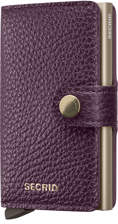 Secrid Miniwallet portafoglio compatto in pelle con protezione RFID Viola TU | Giò Fashion