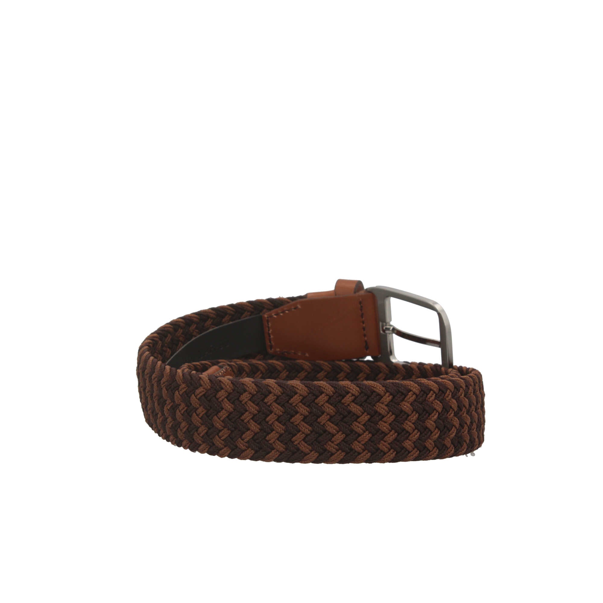Piquadro cintura intrecciata elastica in pelle e tessuto con fibbia ad ardiglione