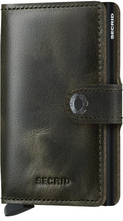 Portafoglio Secrid Miniwallet in pelle con blocco RFID e finitura lucida