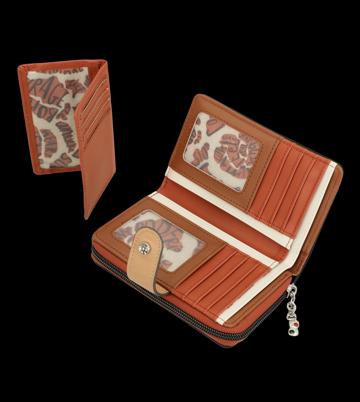 Portafoglio Anekke con zip e design originale