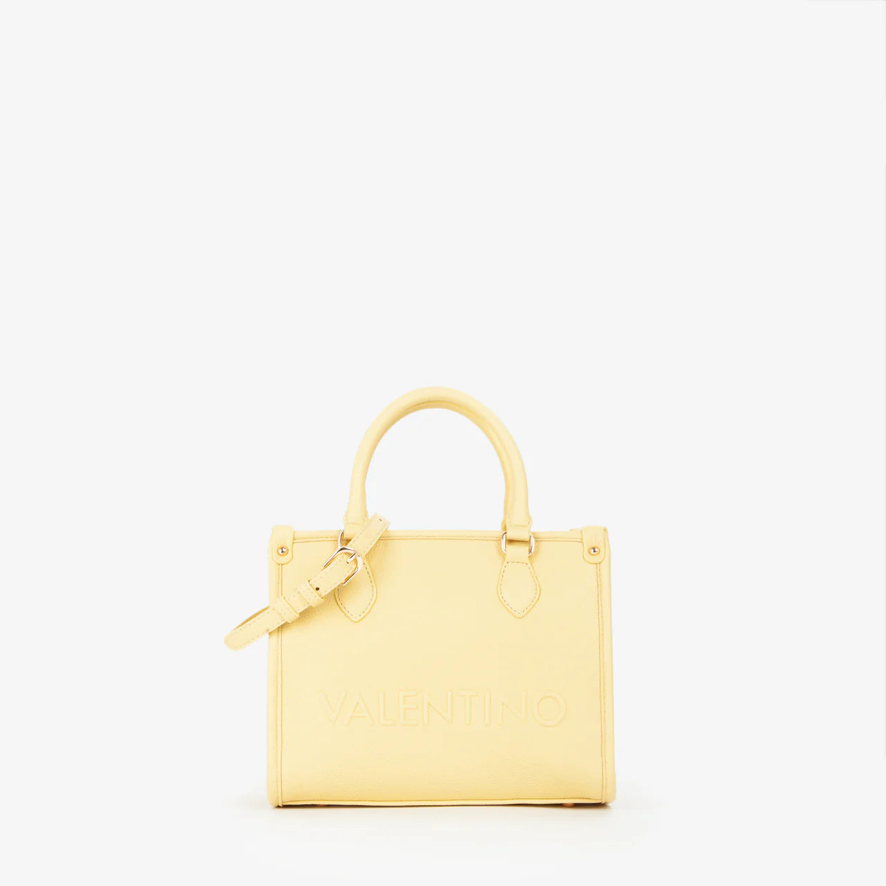 Borsa Valentino shopping a mano con logo in rilievo