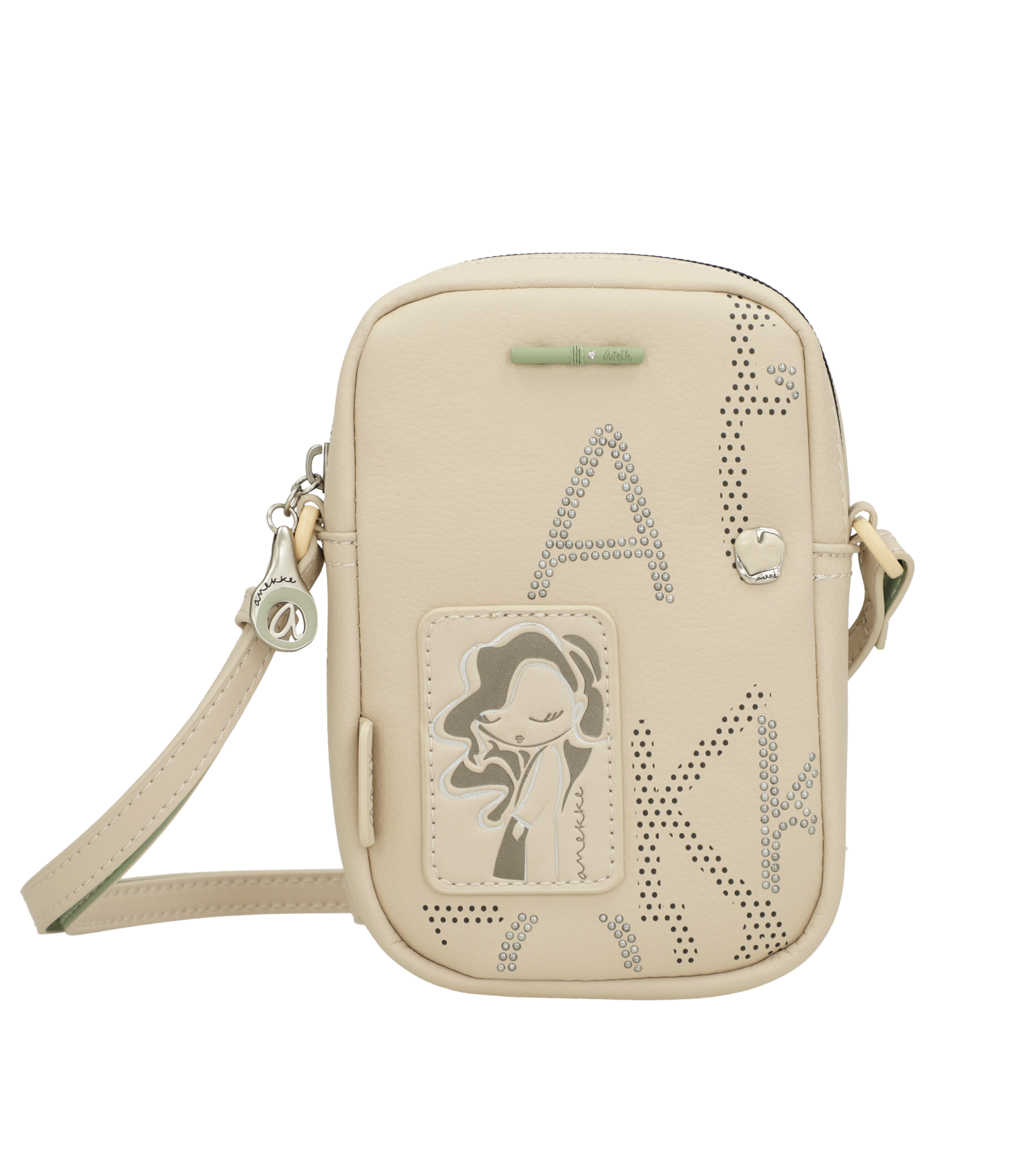 Borsa a tracolla Anekke compatta con dettagli traforati Beige TU | Giò Fashion