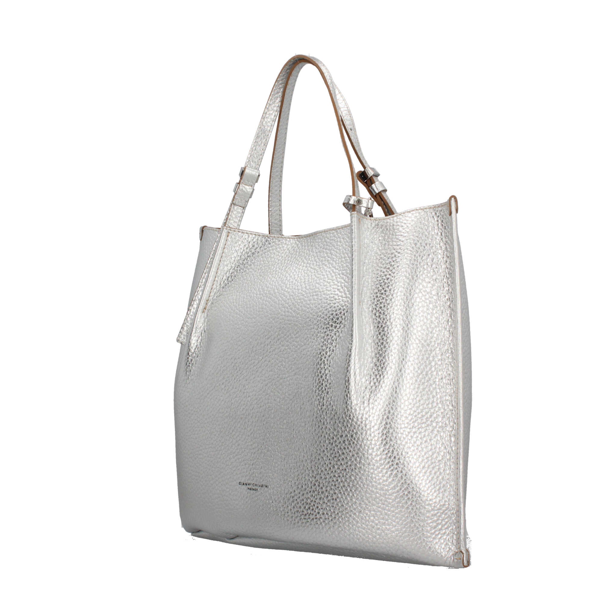 Gianni Chiarini Dory borsa shopper in pelle double grana maxi con chiusura a magnete