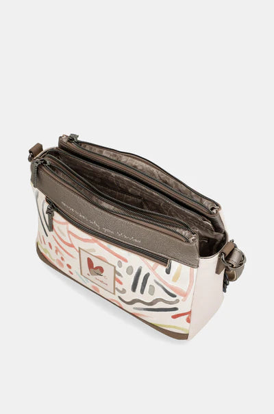Borsa tracolla donna Anekke con zip e tracolla regolabile Beige TU | Giò Fashion