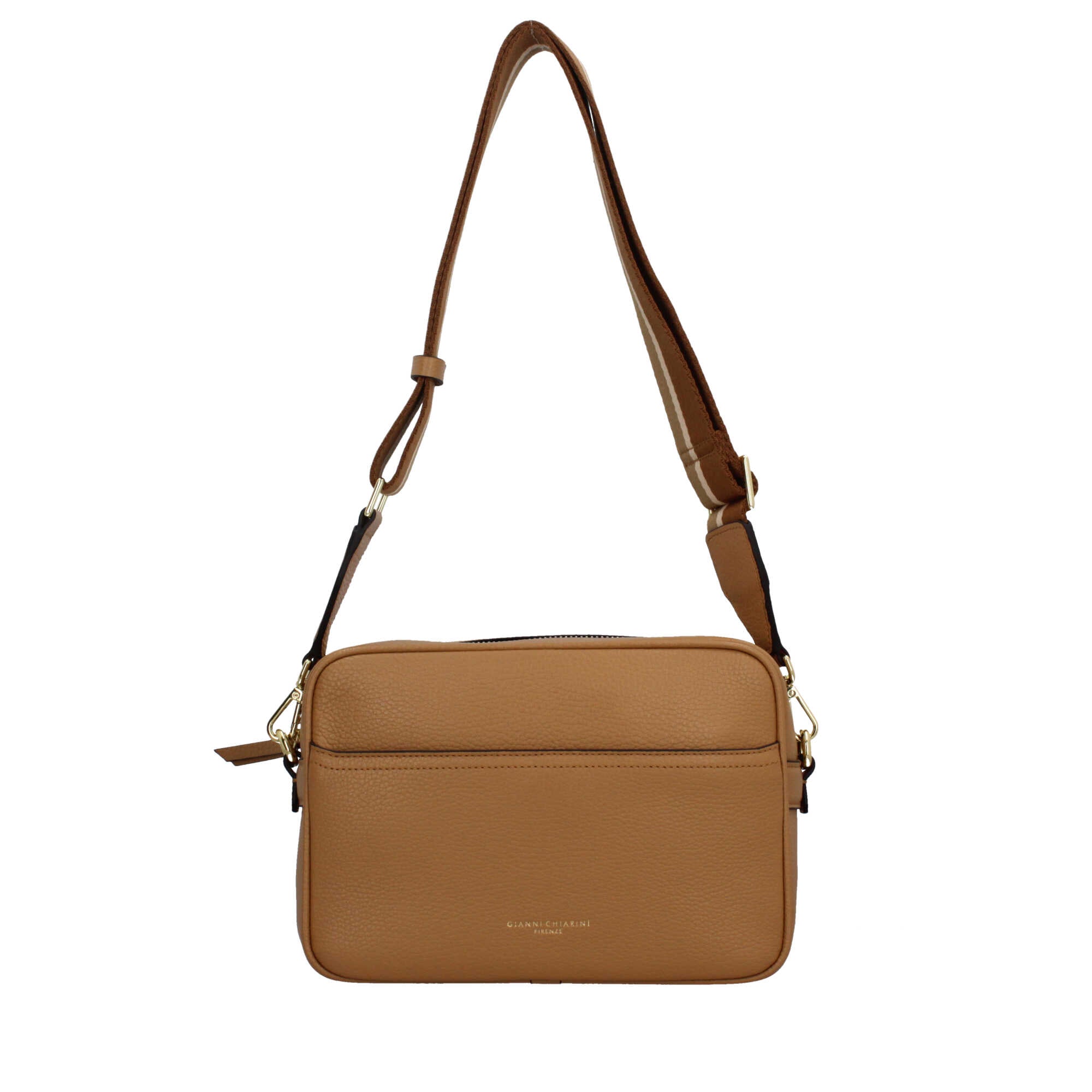 Gianni Chiarini Nina borsa a tracolla in pelle martellata con tasca frontale