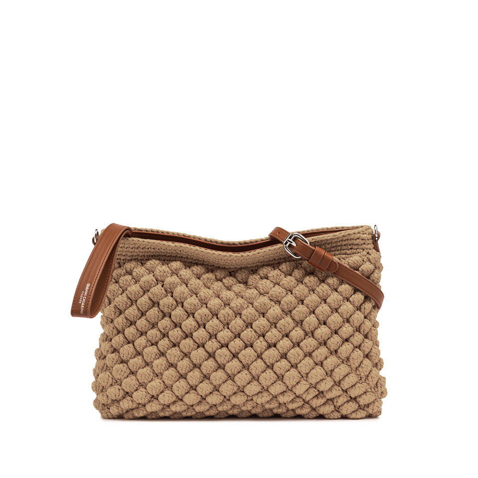 Pouch Gianni Chiarini Bella in tessuto lavorato con tracolla regolabile