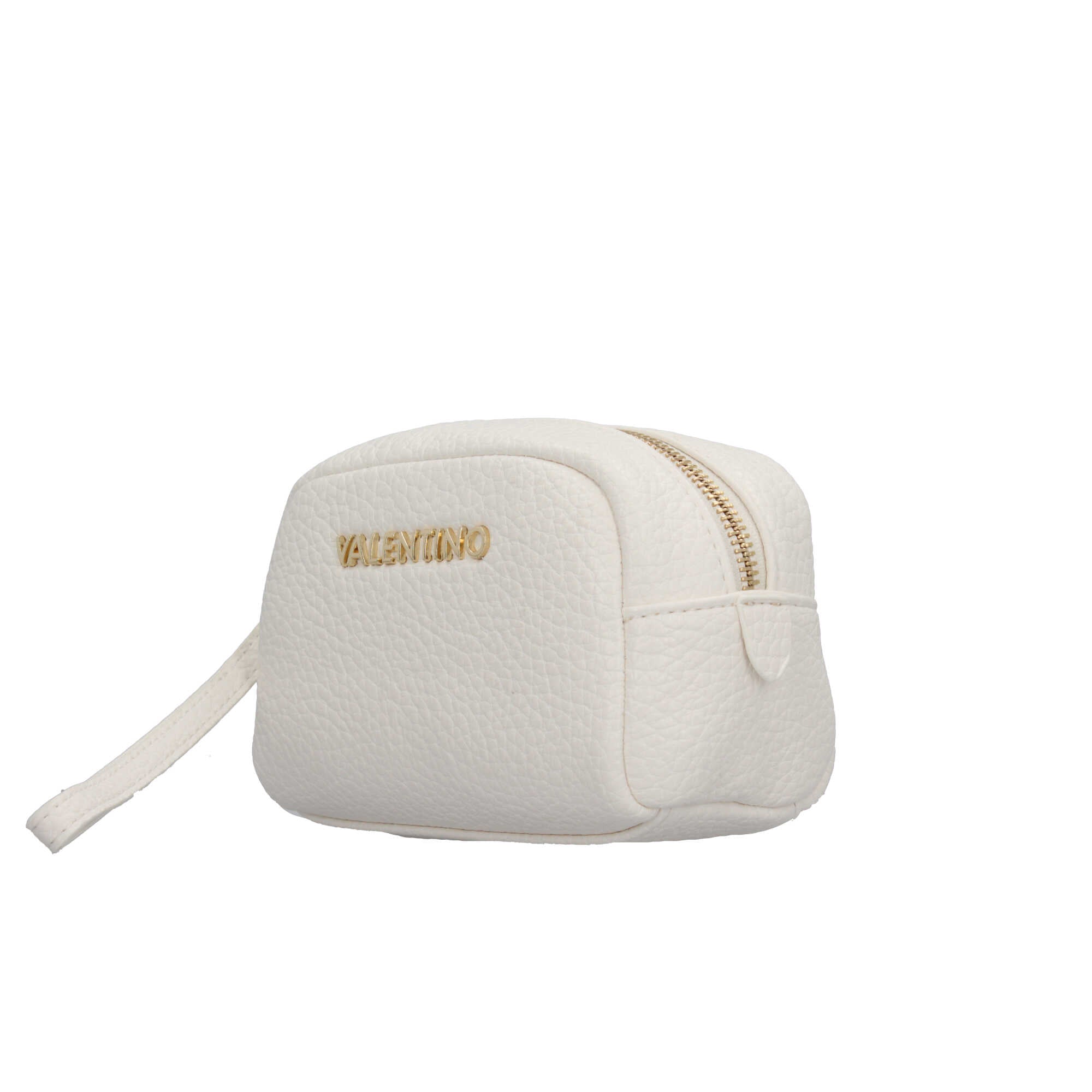 Valentino beauty case compatto con logo e zip