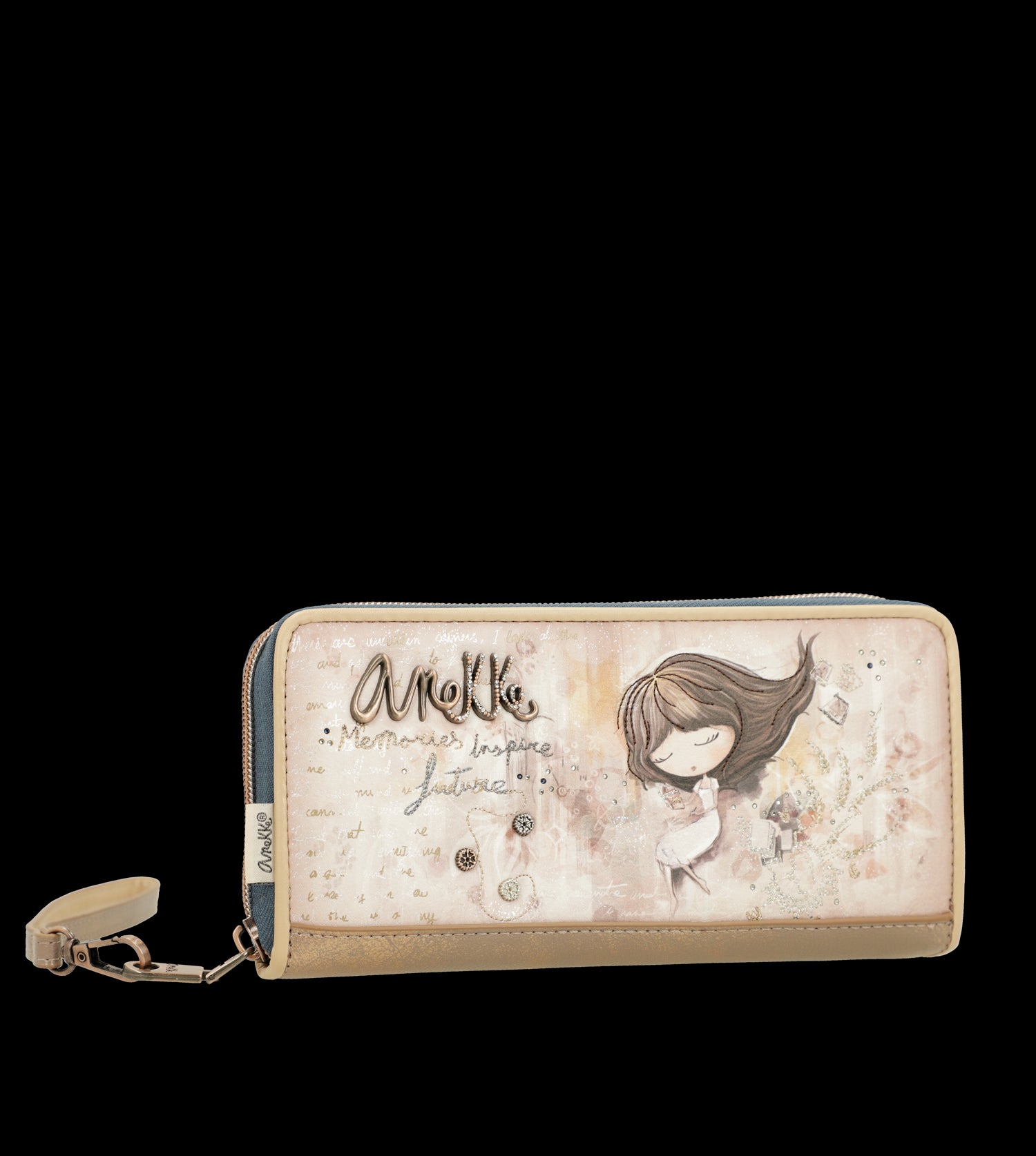 Portafoglio Anekke capiente ed elegante con chiusura zip