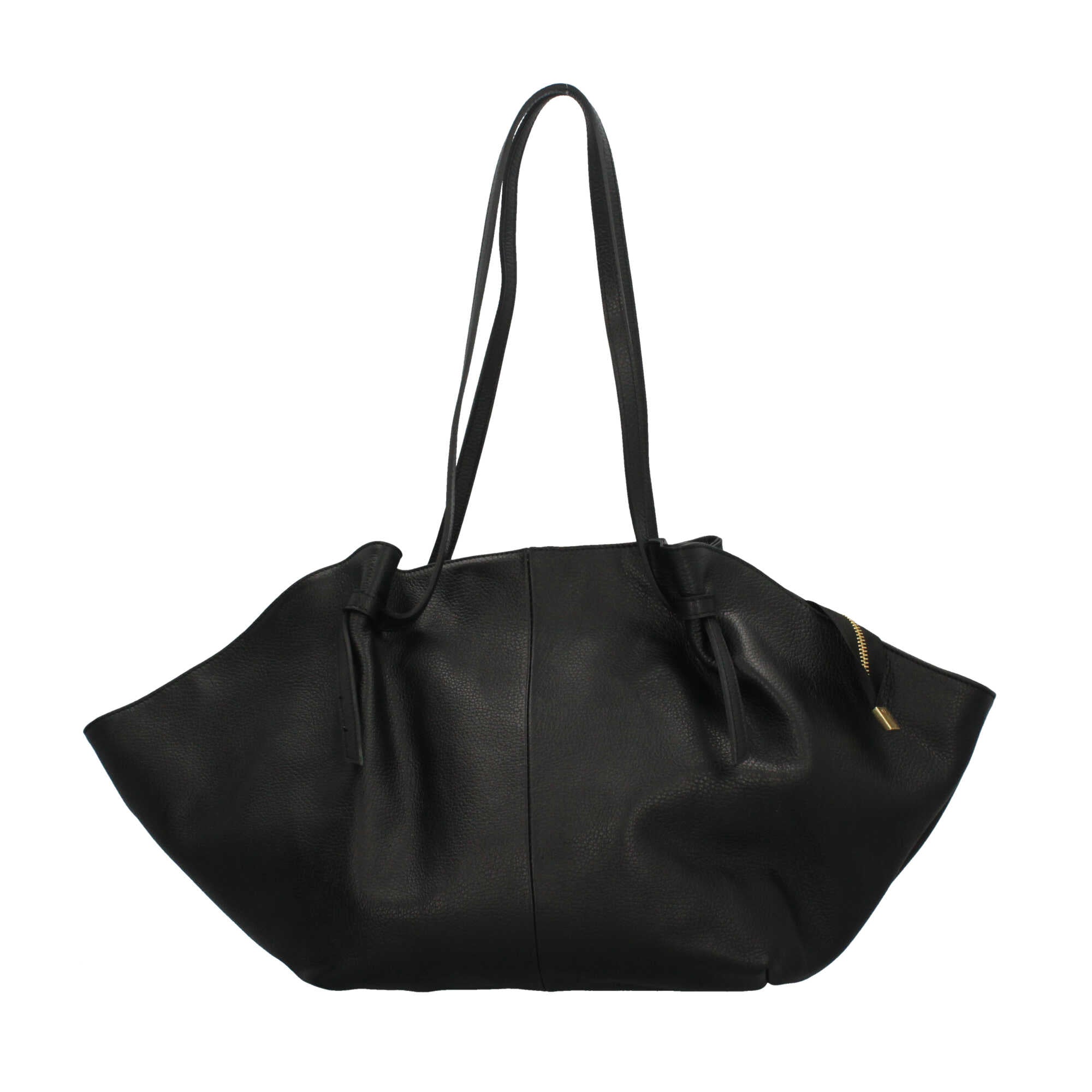 Borsa Made in Italy morbida in vera pelle con doppio manico