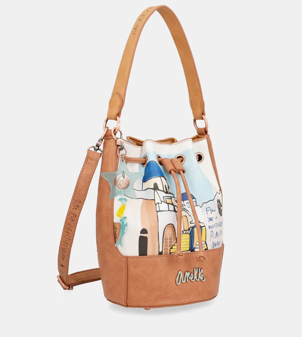 Borsa a secchiello Anekke stile Mediterraneo Beige TU | Giò Fashion