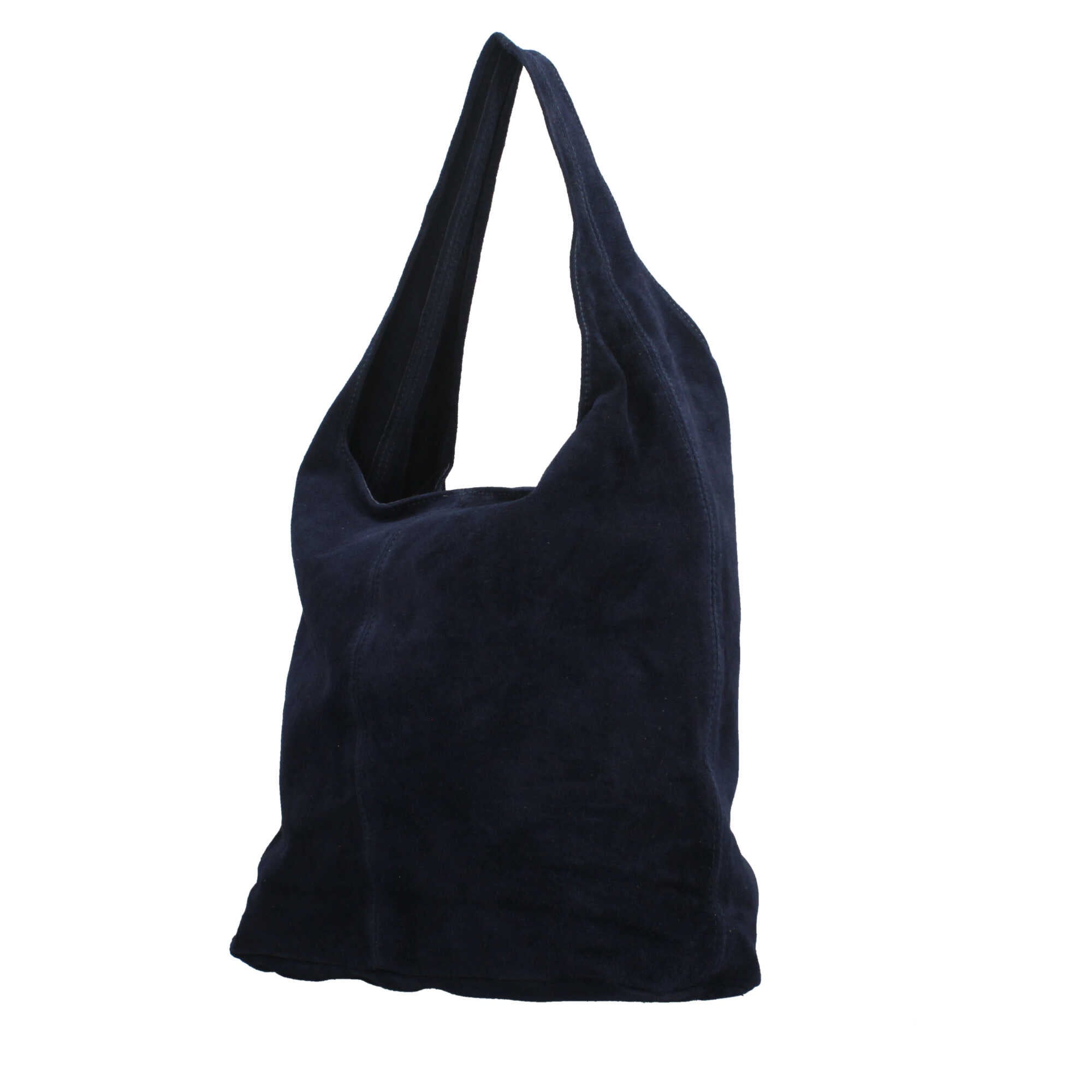 Borsa a spalla in camoscio Made in Italy dal design contemporaneo
